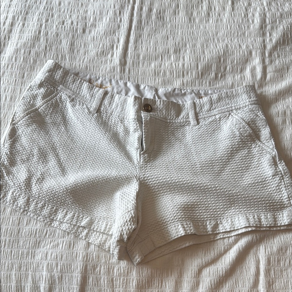 Lilly Pulitzer White Callahan Shorts Classic Summer Style